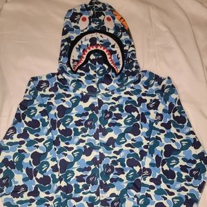 BAPE ABC Shark Full Zip Up Hoodie 'Blue'